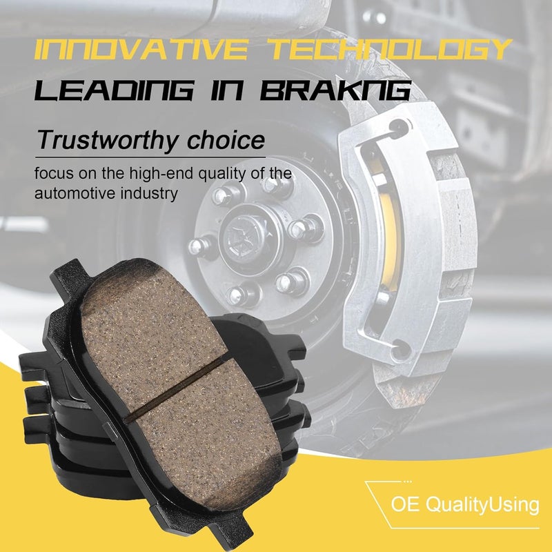 HECHENQICHE Ceramic Front Brake Pads with Hardware Kit for 2003-2008 Pontiac Vibe/Toyota Corolla & 2003-2008 Toyota Matrix - Image 5